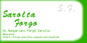 sarolta forgo business card